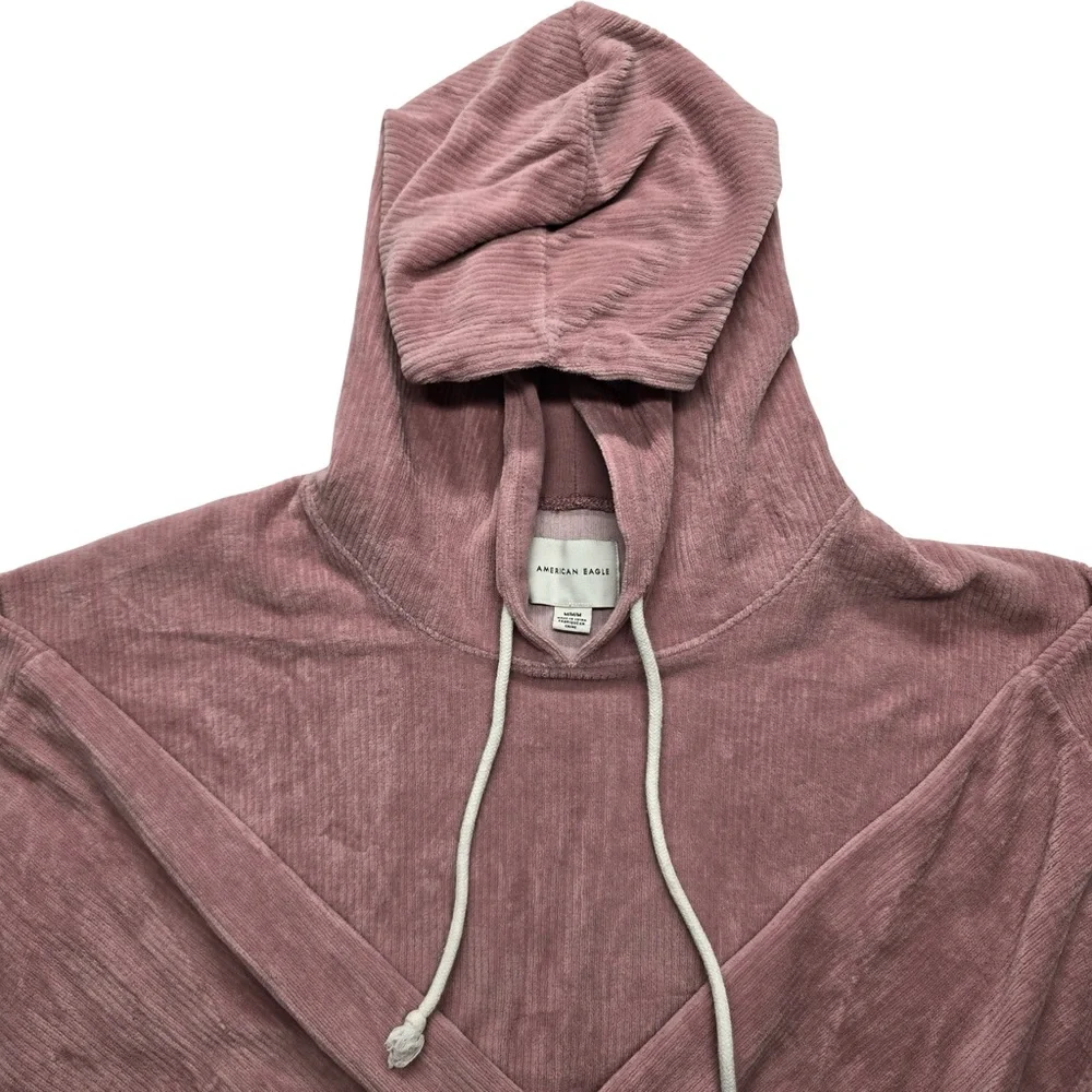 American Eagle Y2K Aesthetic Hoodie Pullover Mauve M - Picture 3 of 11
